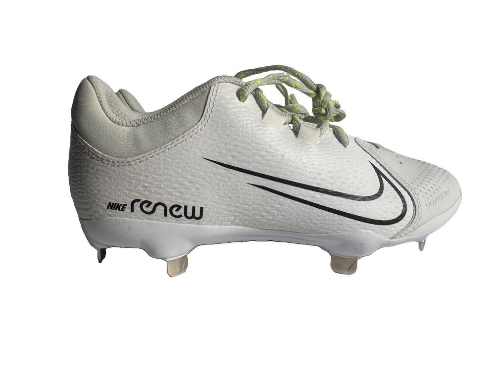Nike Hyperdiamond 4 Pro Womens 10 Metal Softball Cleats White CZ5920-103 NWOB